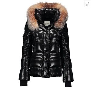 Sam. Decade Fox Fur-Trim Down Puffer. Worn less than 3 times. Like new.